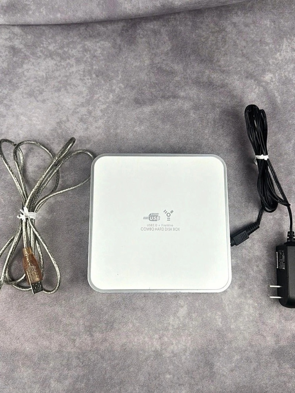 USB 2.0 FireWire IEEE 1394 External Hard Drive w/ Cables FOR PARTS OR REPAIR